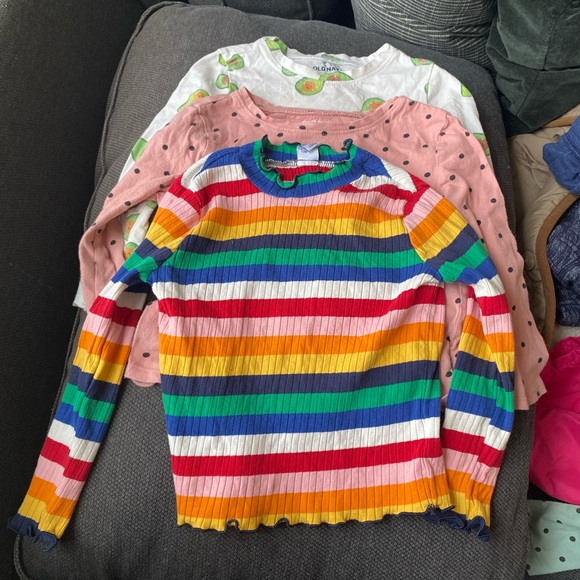 Lot of 3 Long Sleeve Shirts 3T Toddler Girl - Old Navy girls outfit bundle - Picture 1 of 6